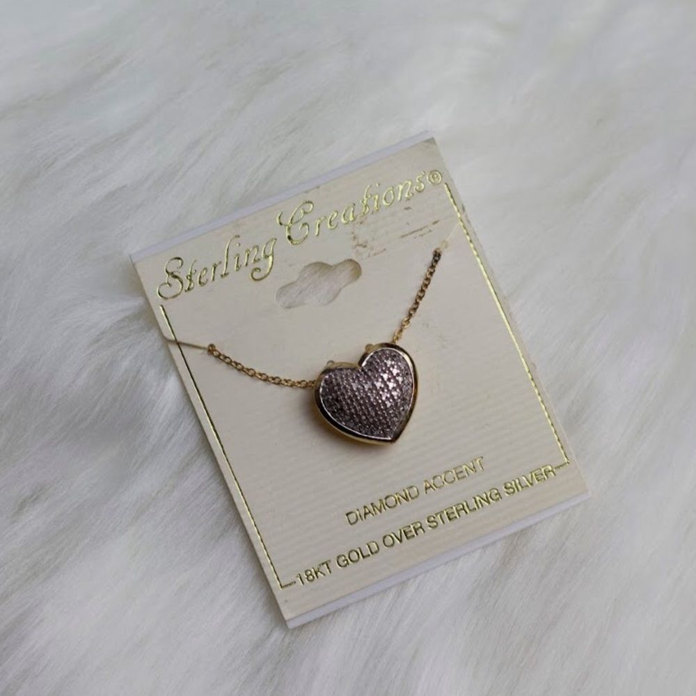 Heart Shaped Diamond Accent Necklace